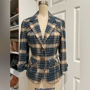 Y2K Guess Jeans Plaid blazer